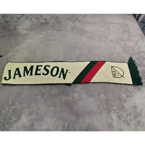 RARE Collectible Jameson Whiskey Knit Scarf - MLS Soccer Collab Green C23-8 - Picture 3 of 4
